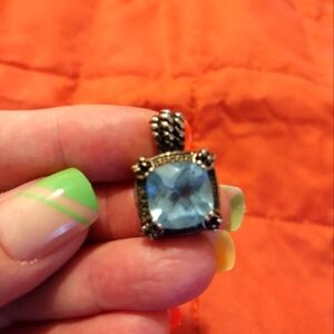 Elegant Blue Topaz Pendant
